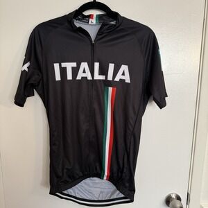 Italia Men's Cycling Jersey Brilliant Graphic, Short Sleeve, NWT Size L